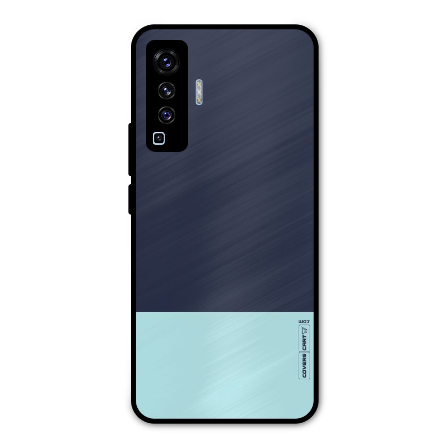 Pastel Blues Metal Back Case for Vivo X50