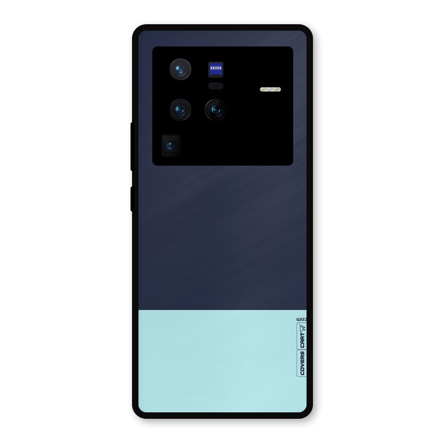 Pastel Blues Metal Back Case for Vivo X80 Pro