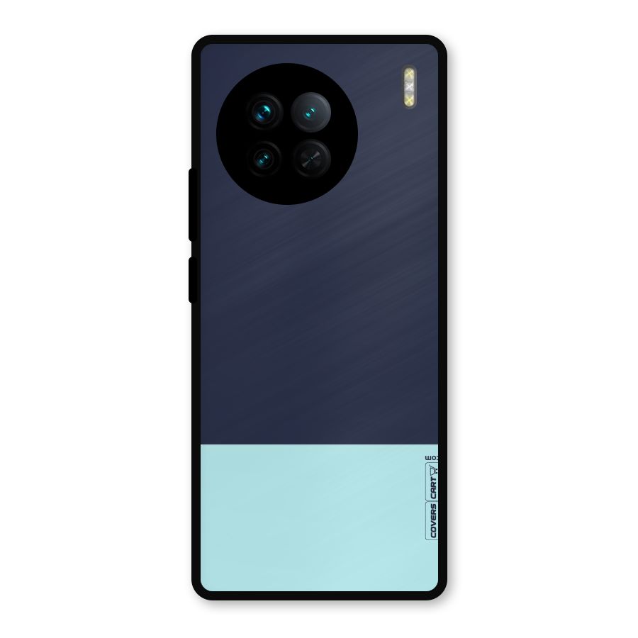 Pastel Blues Metal Back Case for Vivo X90