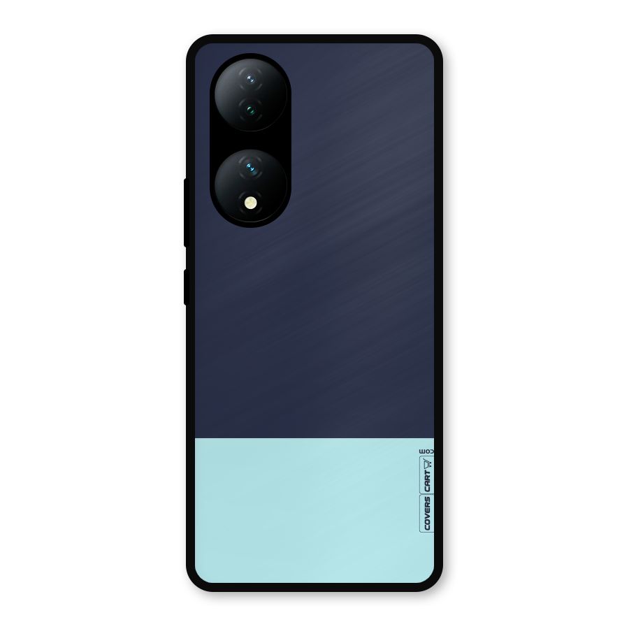 Pastel Blues Metal Back Case for Vivo Y100