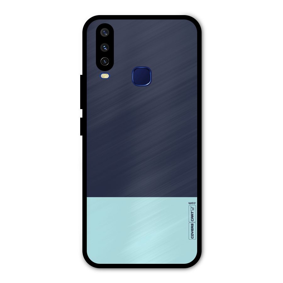 Pastel Blues Metal Back Case for Vivo Y15
