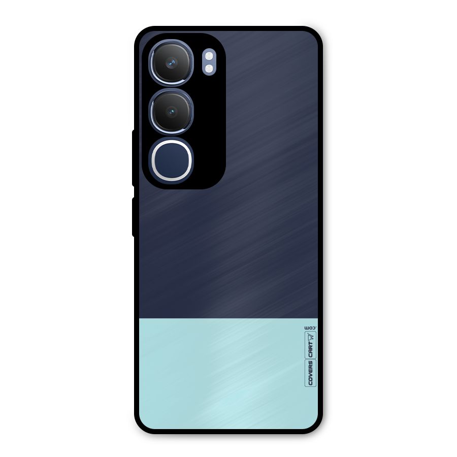 Pastel Blues Metal Back Case for Vivo Y29