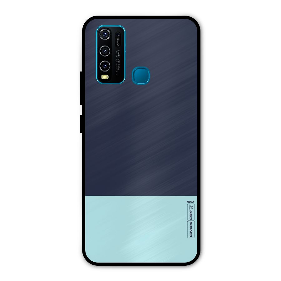 Pastel Blues Metal Back Case for Vivo Y30