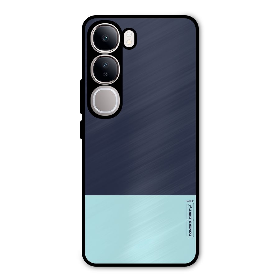 Pastel Blues Metal Back Case for Vivo Y300