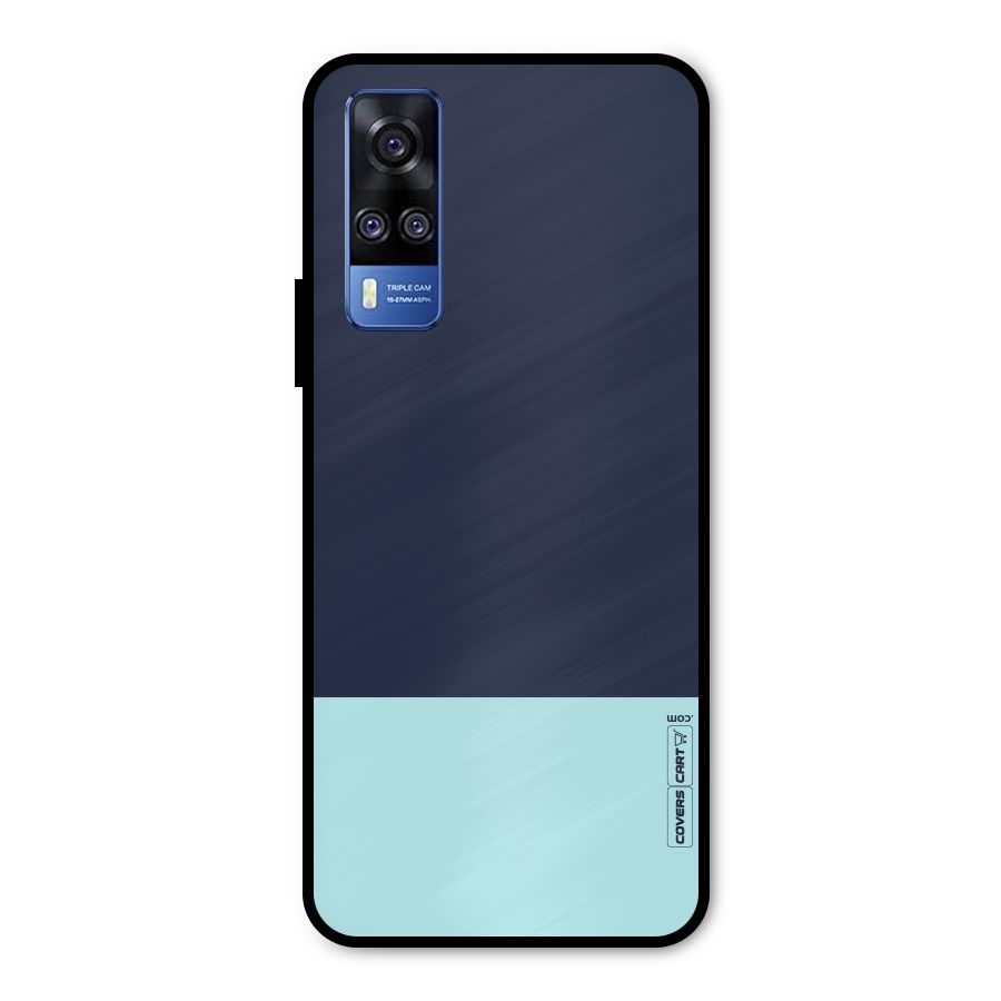 Pastel Blues Metal Back Case for Vivo Y31
