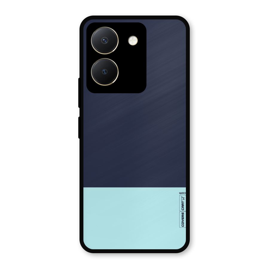 Pastel Blues Metal Back Case for Vivo Y36