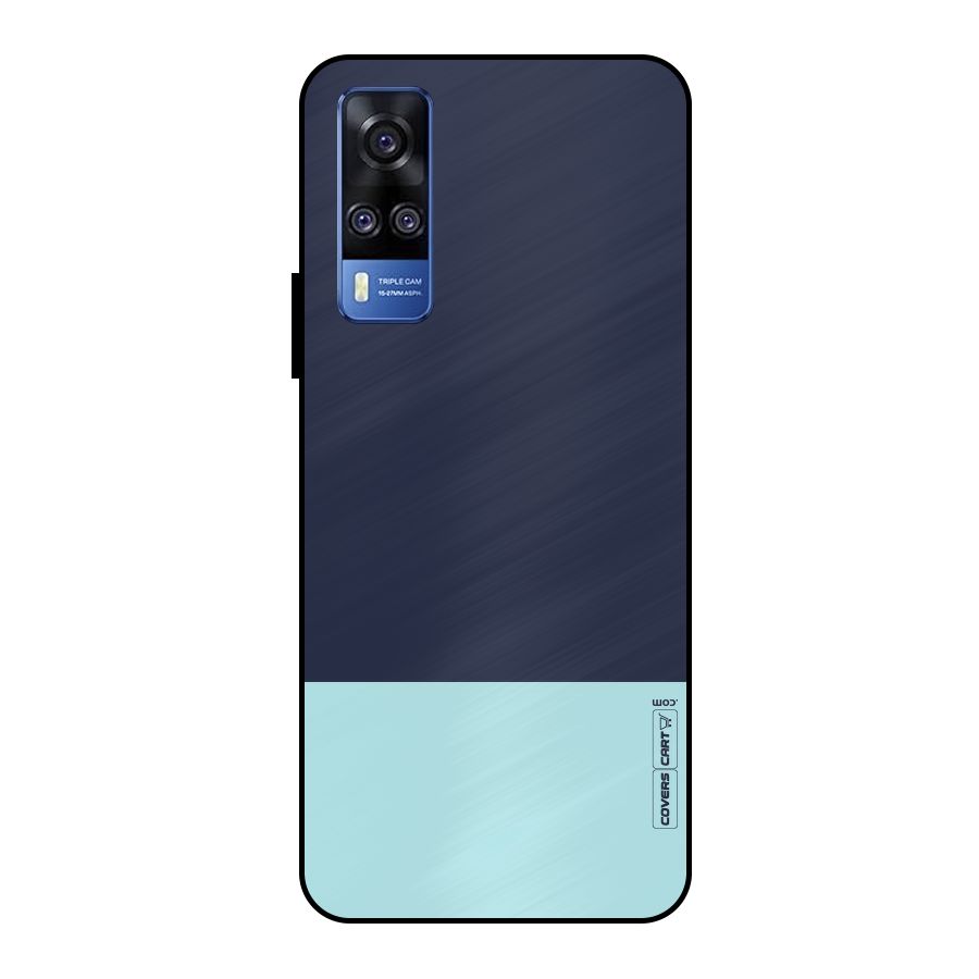 Pastel Blues Metal Back Case for Vivo Y51