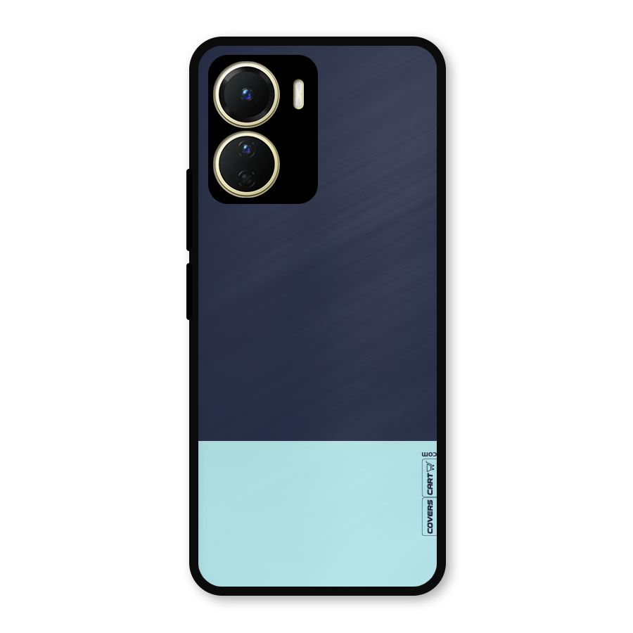 Pastel Blues Metal Back Case for Vivo Y56