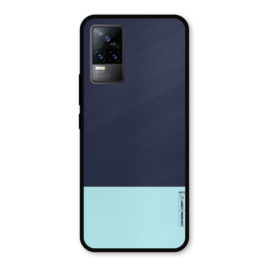 Pastel Blues Metal Back Case for Vivo Y73
