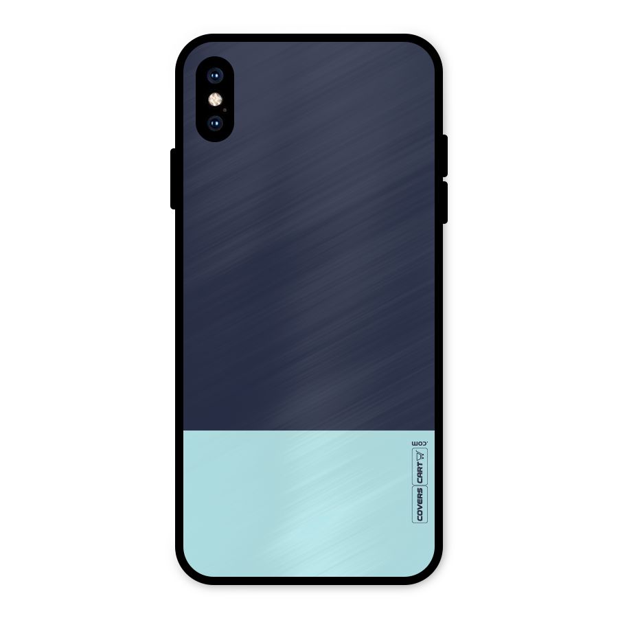 Pastel Blues Metal Back Case for iPhone XS Max