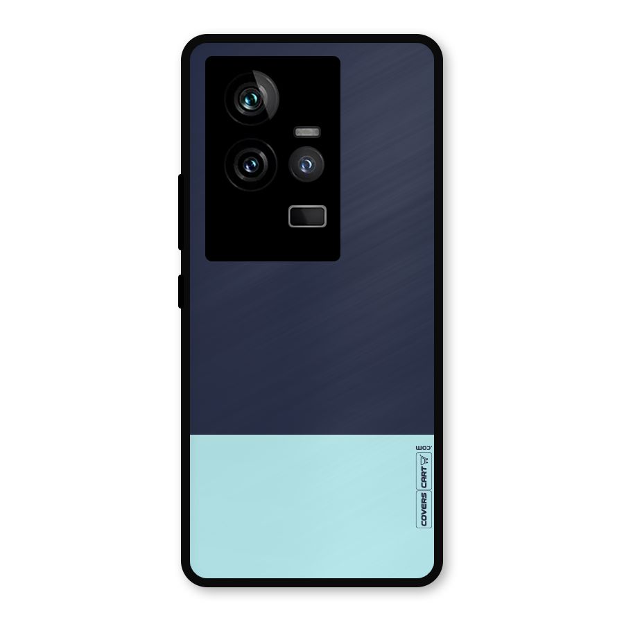 Pastel Blues Metal Back Case for iQOO 11 5G
