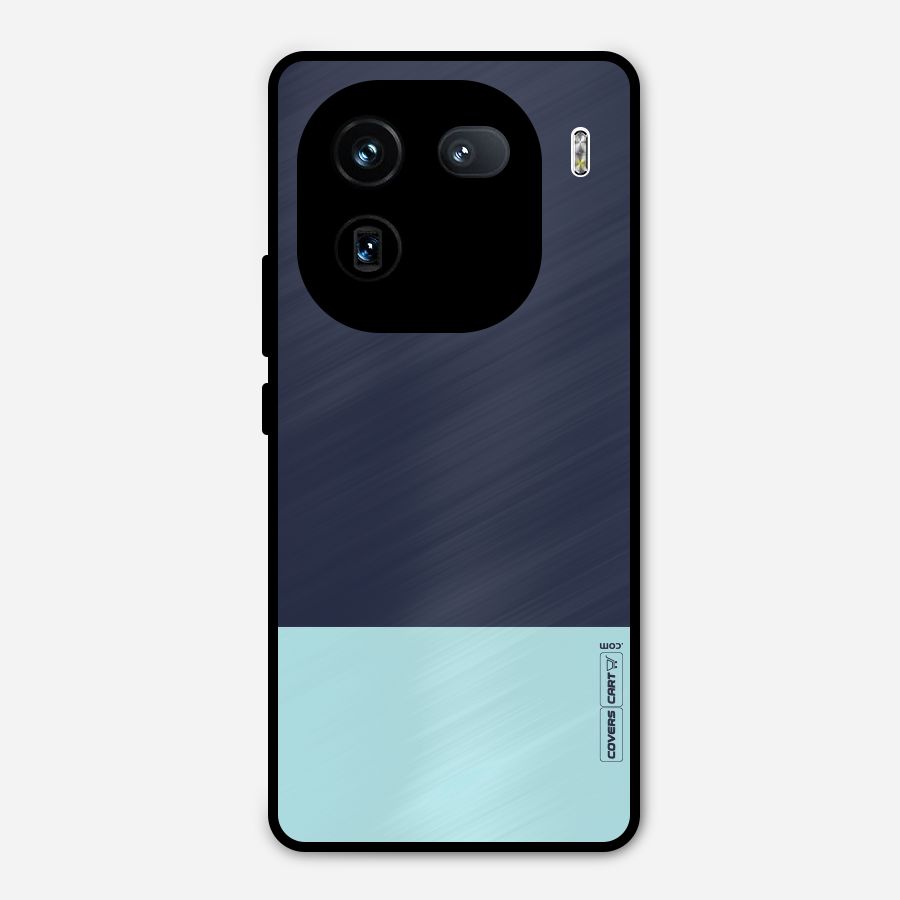 Pastel Blues Metal Back Case for iQOO 12