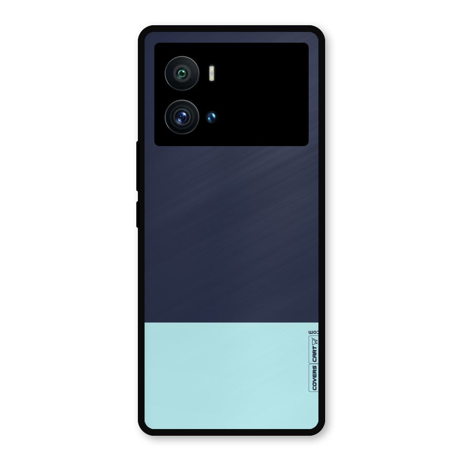 Pastel Blues Metal Back Case for iQOO 9 Pro