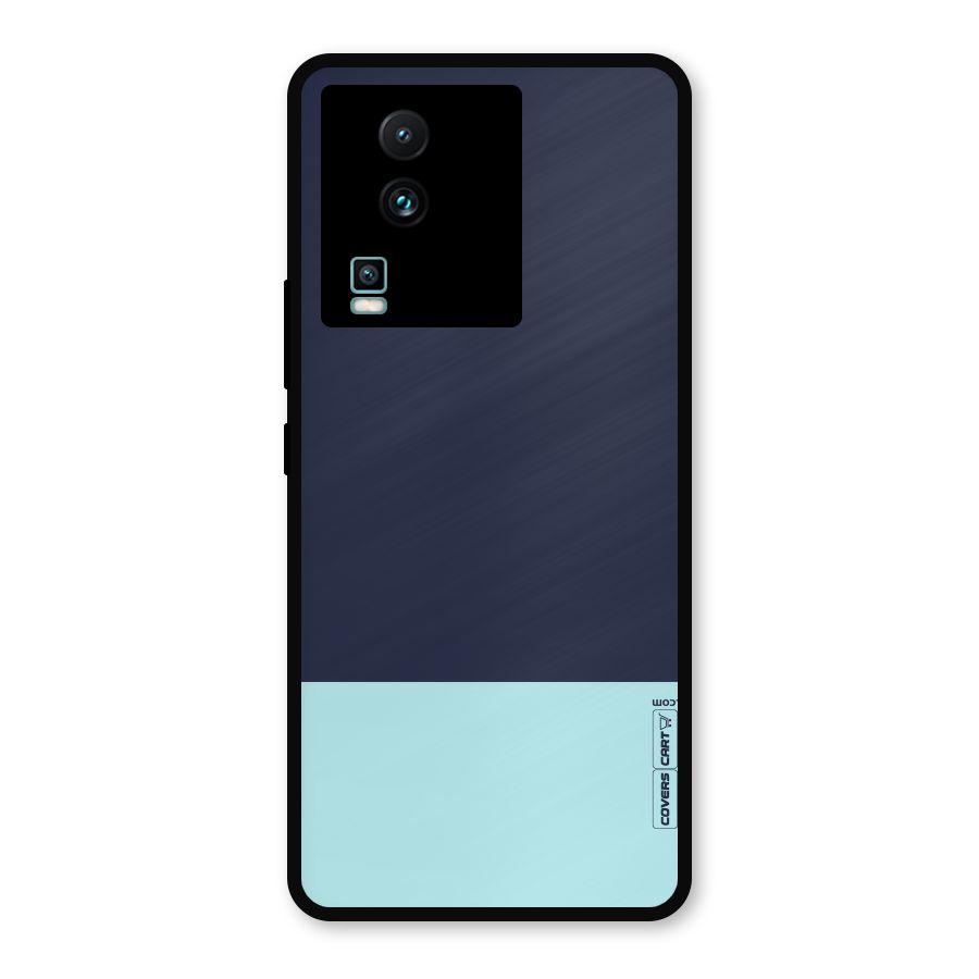 Pastel Blues Metal Back Case for iQOO Neo 7 Pro