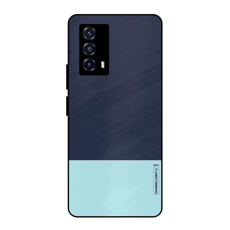 Pastel Blues Metal Back Case for iQOO Z5