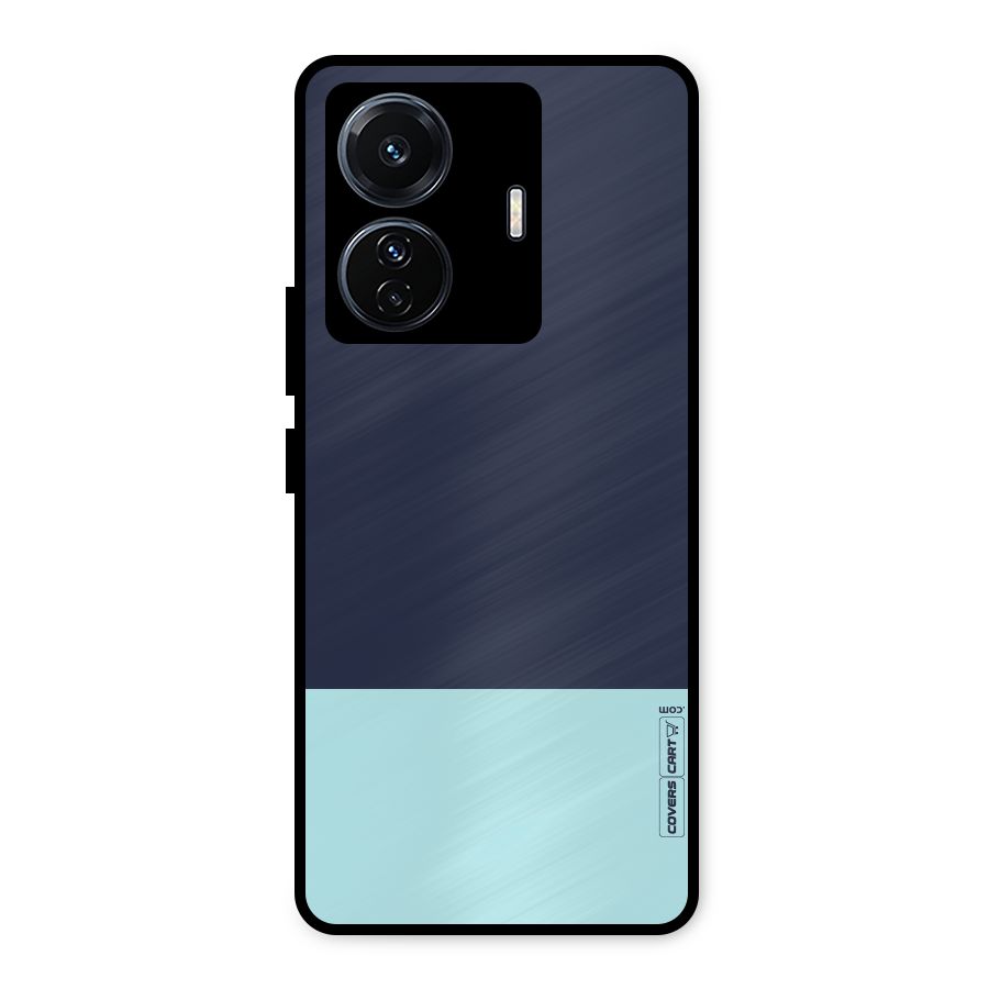 Pastel Blues Metal Back Case for iQOO Z6