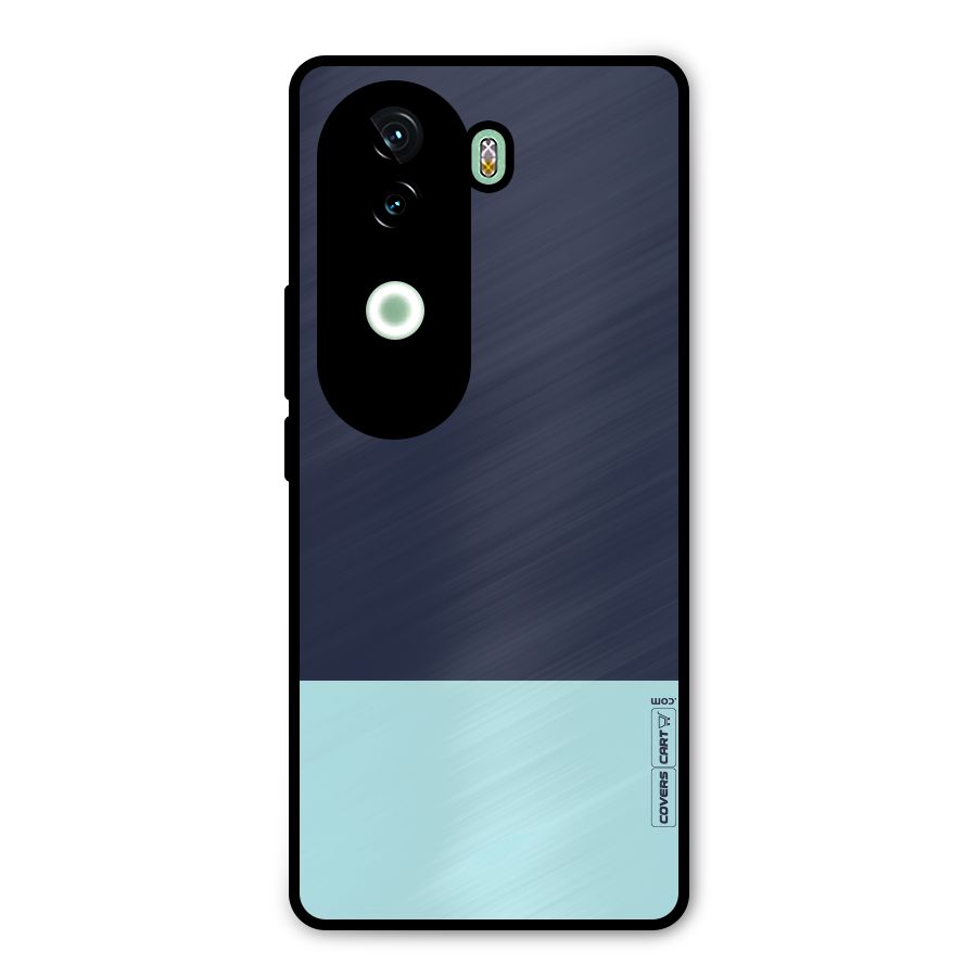 Pastel Blues Metal Back Case for iQOO Z9s