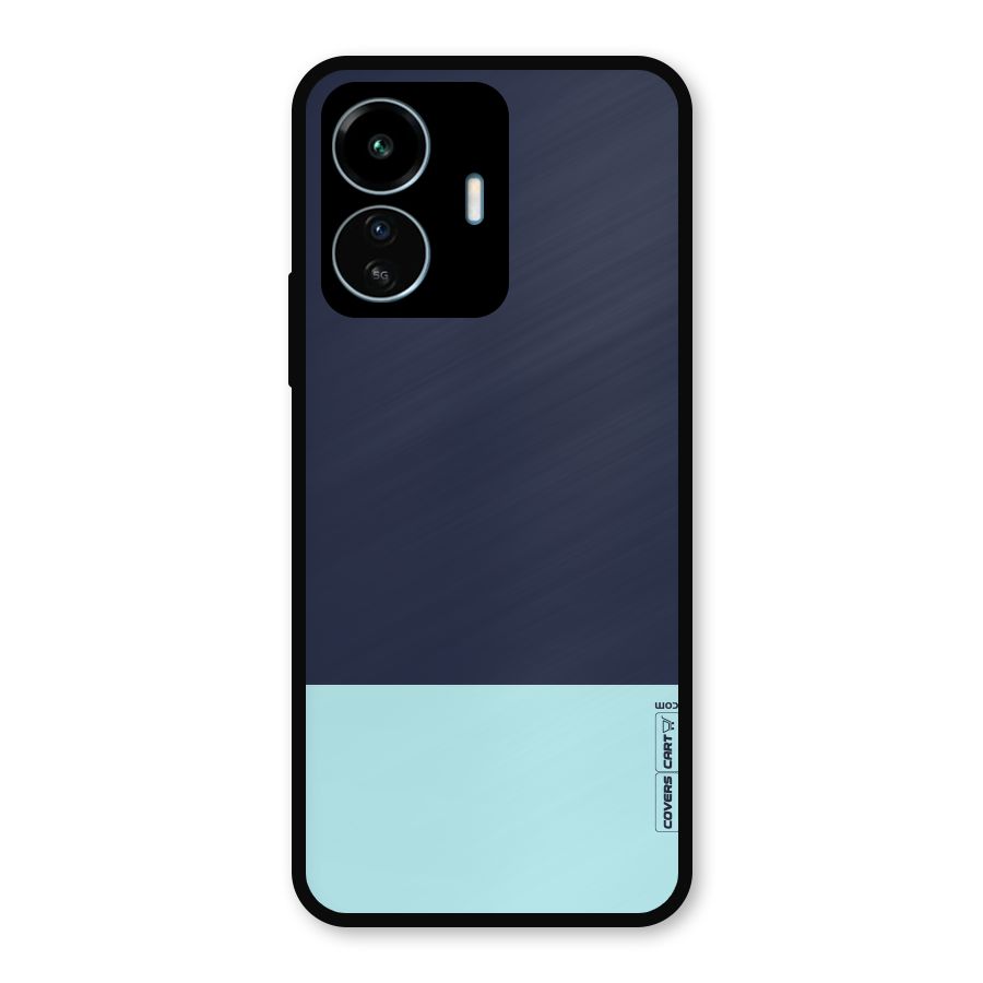 Pastel Blues Metal Back Case for vivo iQOO Z6 Lite 5G