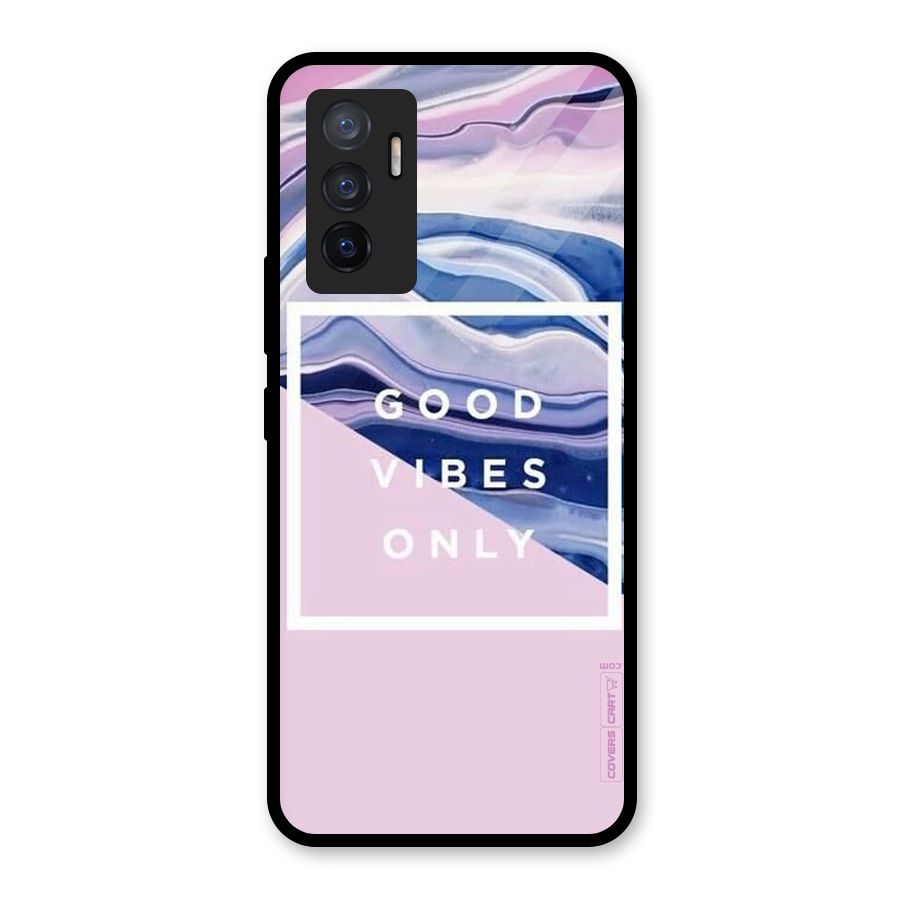 Pastel Color Vibes Glass Back Case for Vivo V23e