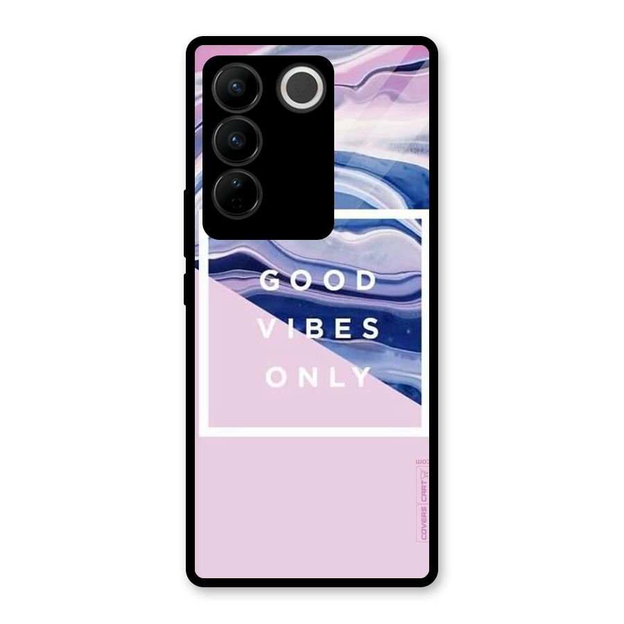 Pastel Color Vibes Glass Back Case for Vivo V27