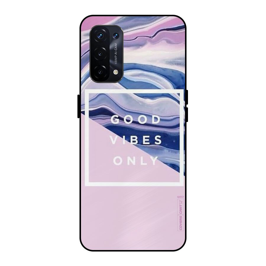 Pastel Color Vibes Metal Back Case for Oppo A74 5G