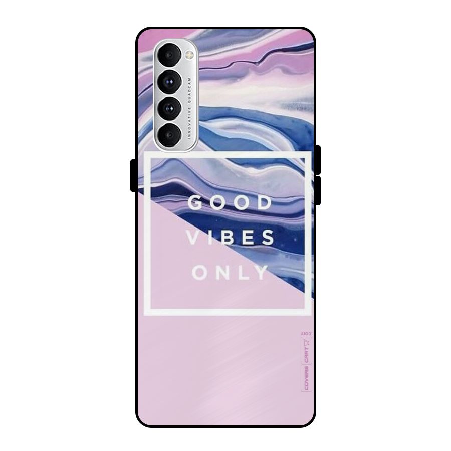 Pastel Color Vibes Metal Back Case for Oppo Reno4 Pro