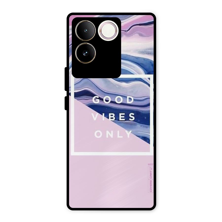 Pastel Color Vibes Metal Back Case for Vivo T2 Pro