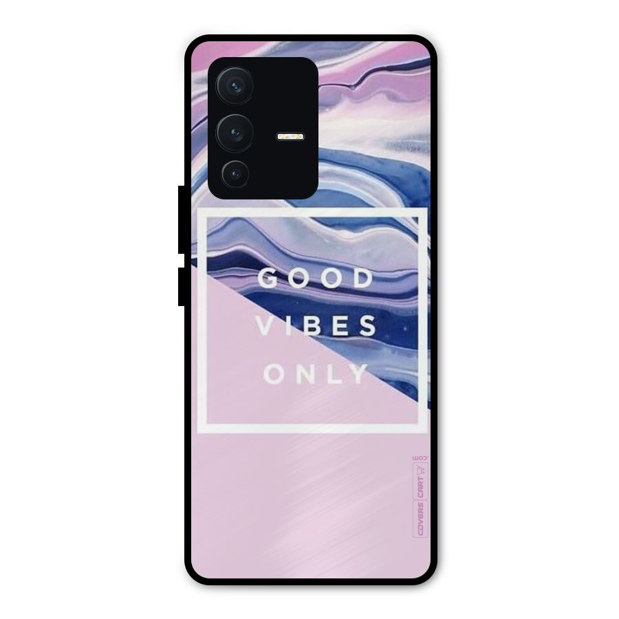 Pastel Color Vibes Metal Back Case for Vivo V23 Pro