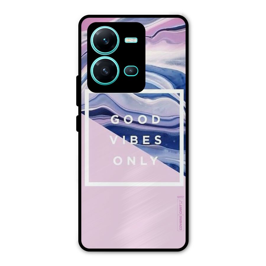Pastel Color Vibes Metal Back Case for Vivo V25
