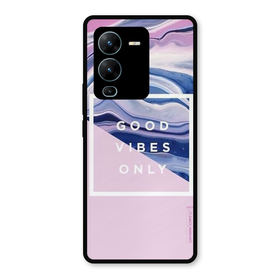 Pastel Color Vibes Metal Back Case for Vivo V25 Pro