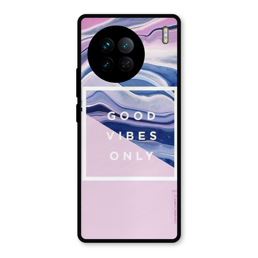 Pastel Color Vibes Metal Back Case for Vivo X90