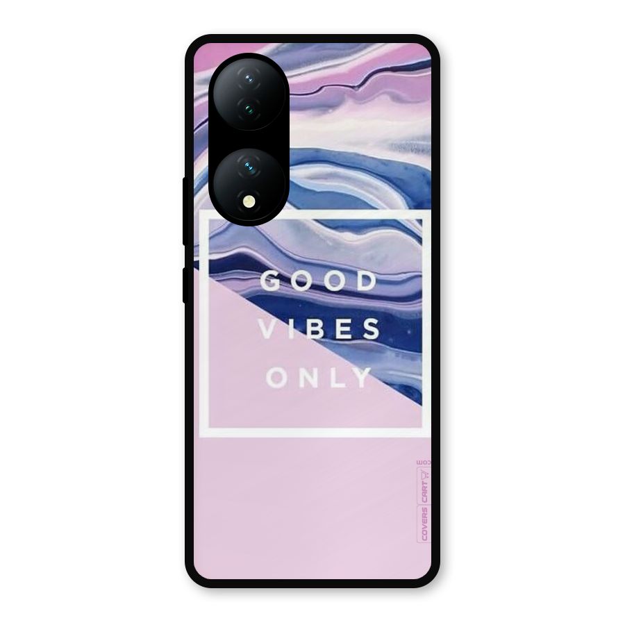 Pastel Color Vibes Metal Back Case for Vivo Y100