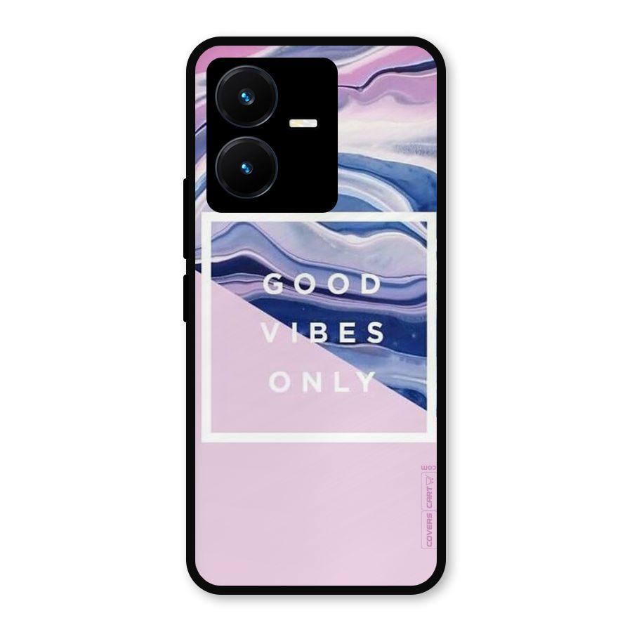 Pastel Color Vibes Metal Back Case for Vivo Y22
