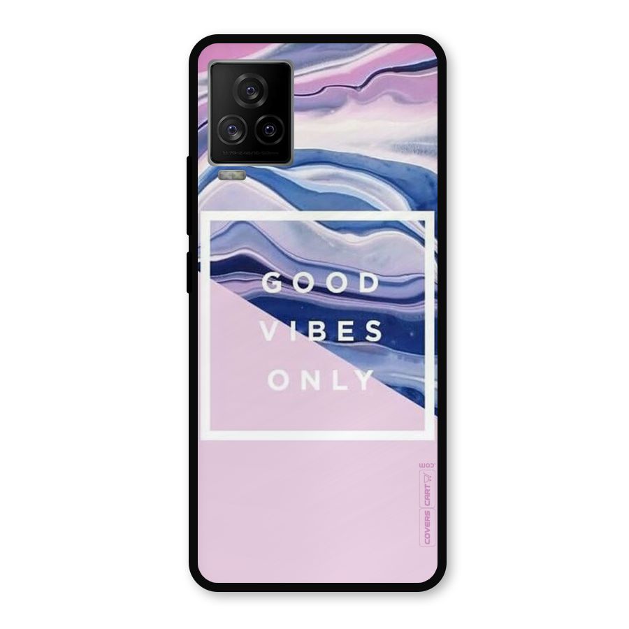 Pastel Color Vibes Metal Back Case for iQOO 7 Legend 5G