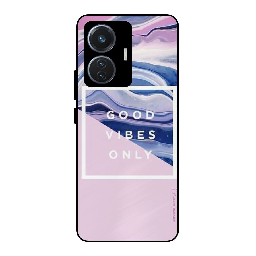 Pastel Color Vibes Metal Back Case for iQOO Z6 44W