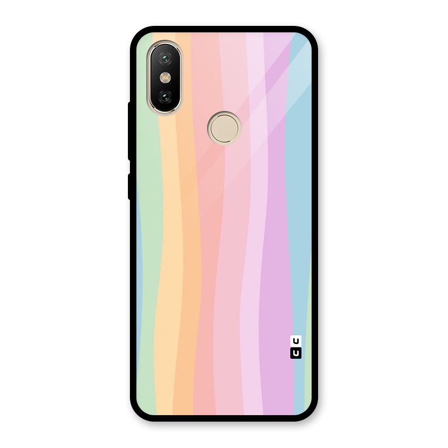 Pastel Curves Glass Back Case for Redmi A2
