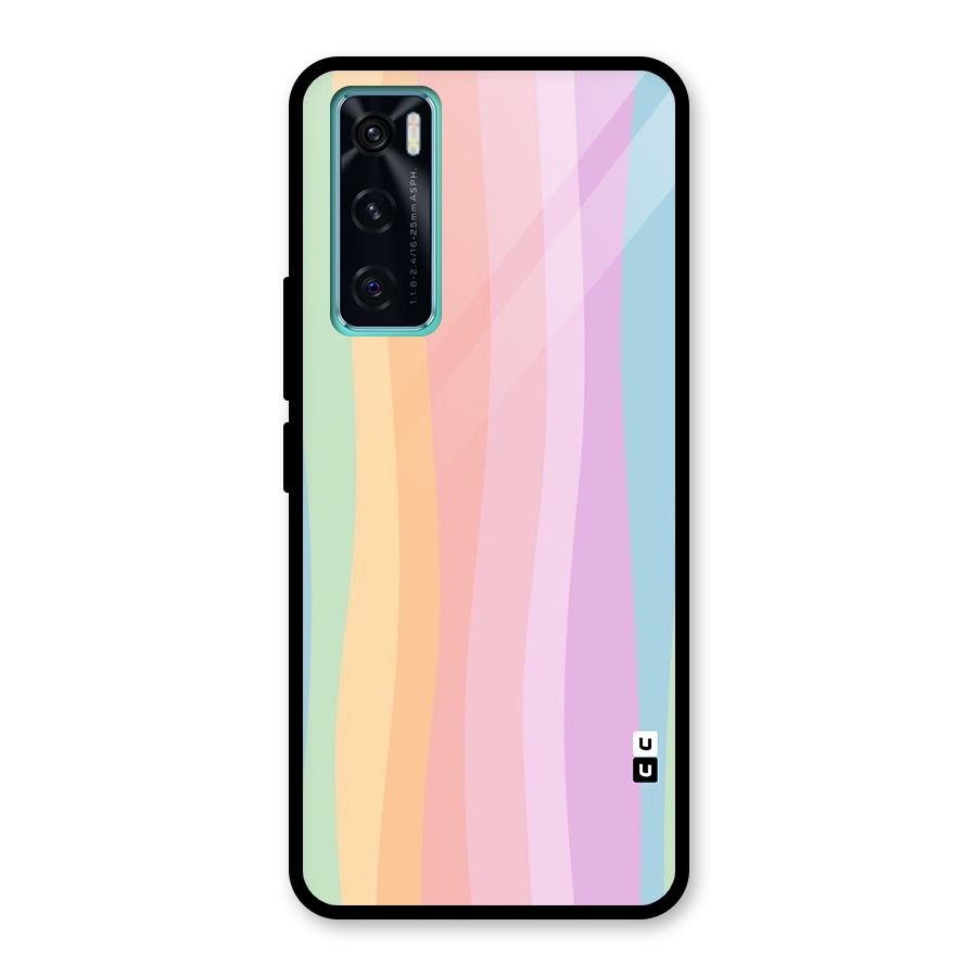 Pastel Curves Glass Back Case for Vivo V20 SE