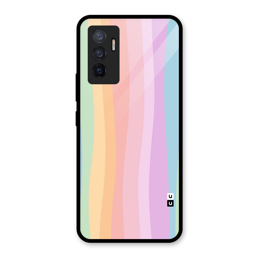 Pastel Curves Glass Back Case for Vivo V23e