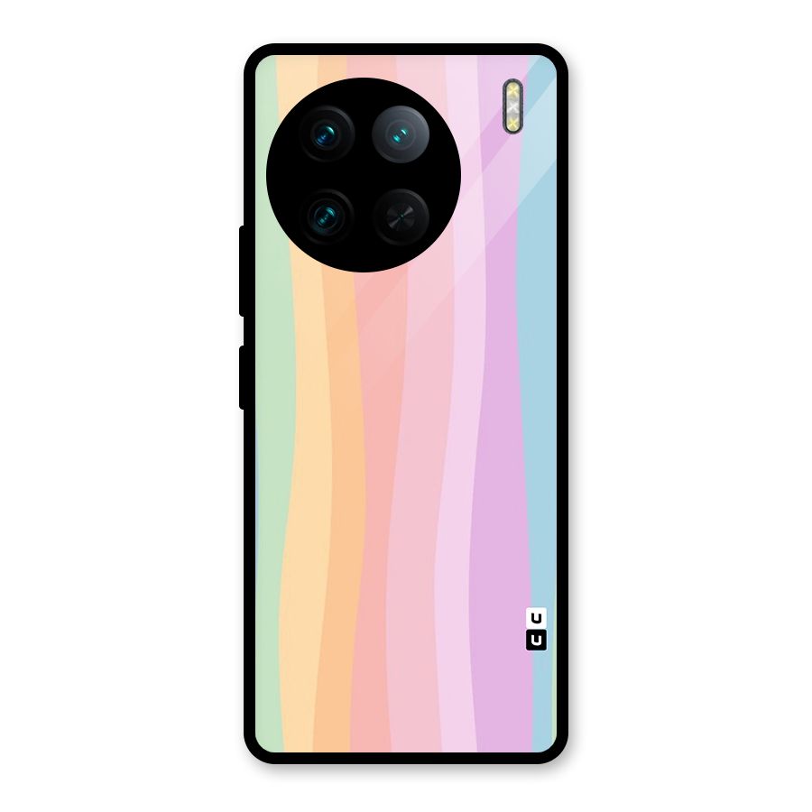 Pastel Curves Glass Back Case for Vivo X90 Pro