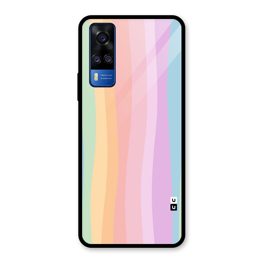 Pastel Curves Glass Back Case for Vivo Y31