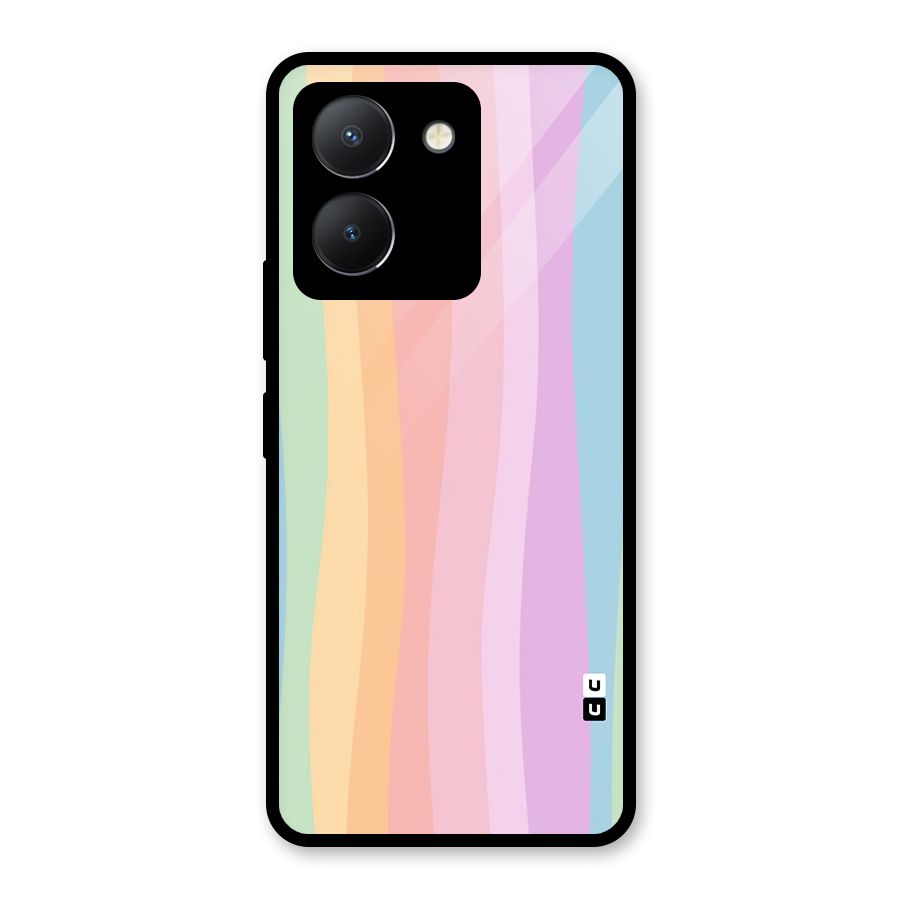 Pastel Curves Glass Back Case for Vivo Y36