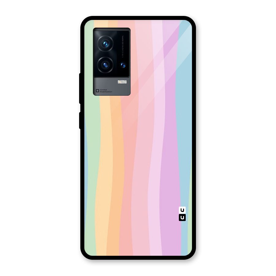 Pastel Curves Glass Back Case for iQOO 9 5G