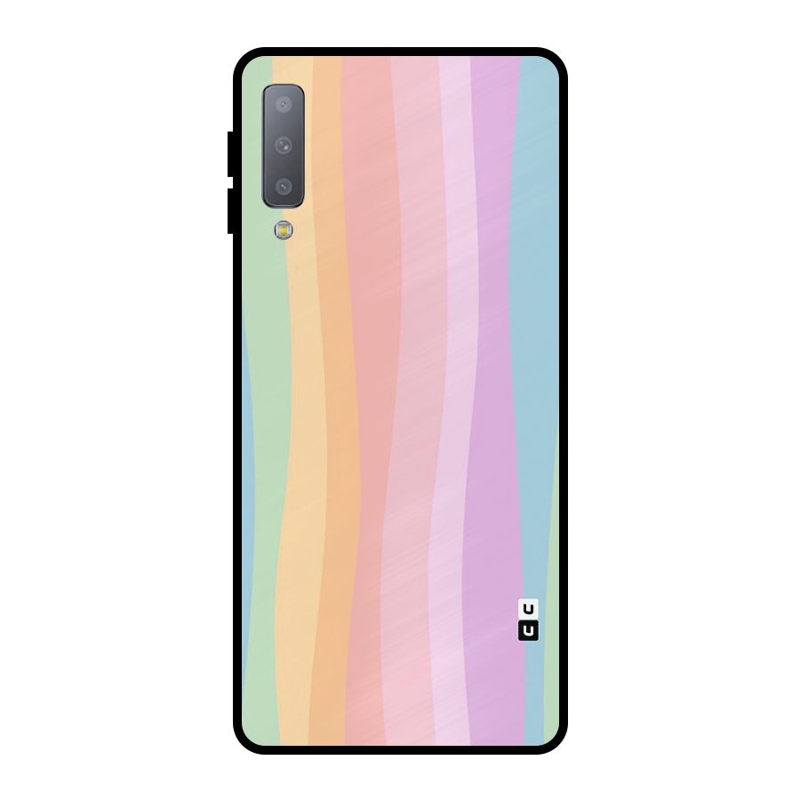 Pastel Curves Metal Back Case for Galaxy A7 (2018)