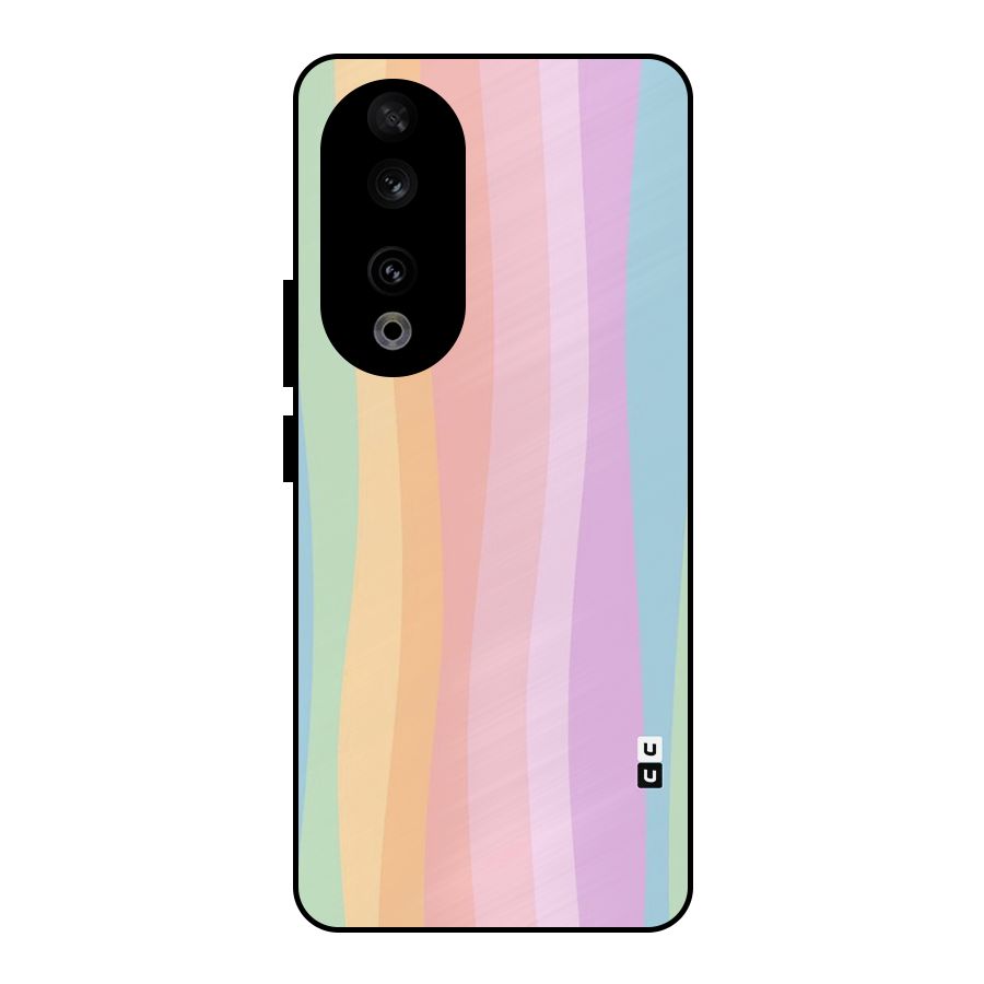 Pastel Curves Metal Back Case for Honor 90