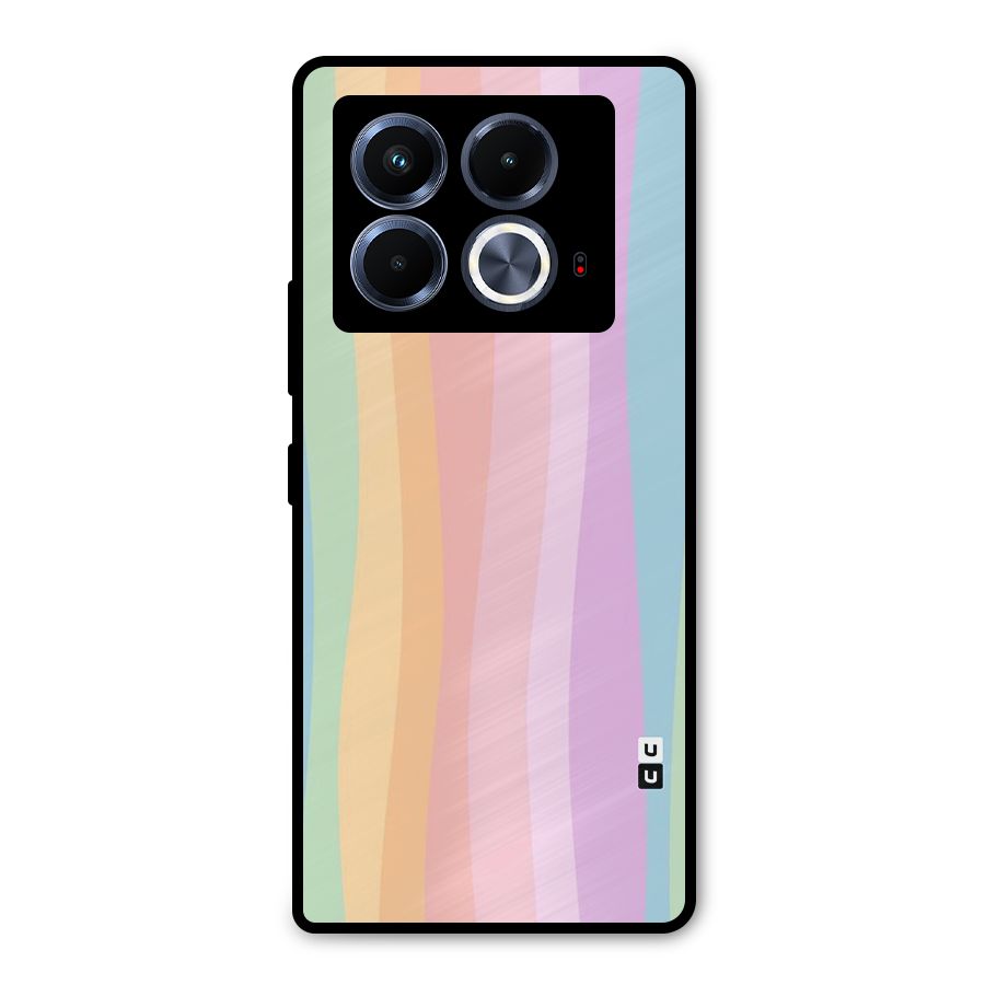 Pastel Curves Metal Back Case for Infinix Note 40 5G