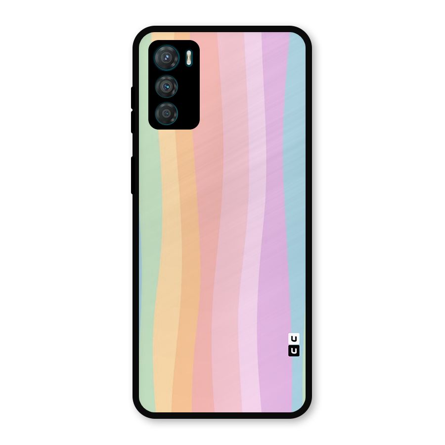 Pastel Curves Metal Back Case for Moto G42