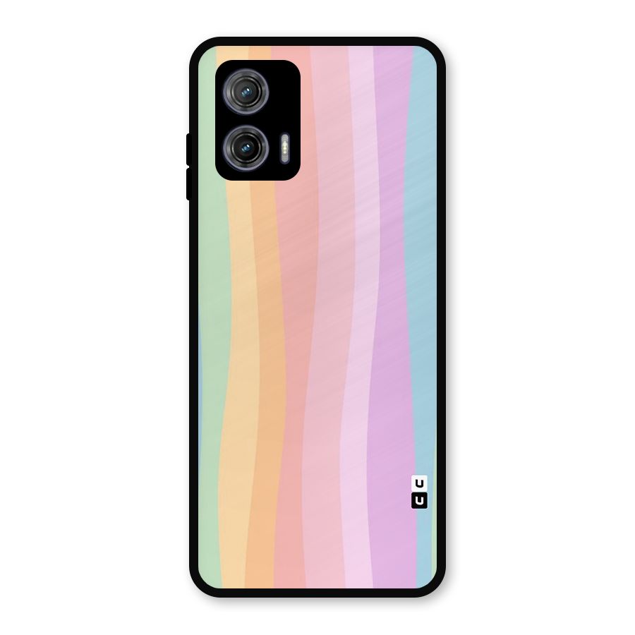 Pastel Curves Metal Back Case for Moto G73