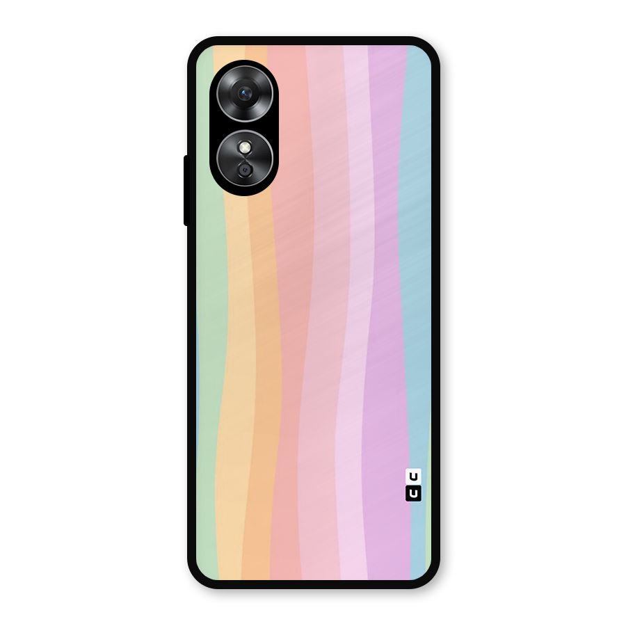 Pastel Curves Metal Back Case for Oppo A17