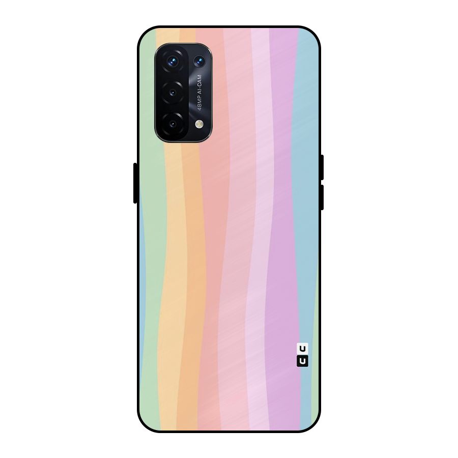 Pastel Curves Metal Back Case for Oppo A74 5G