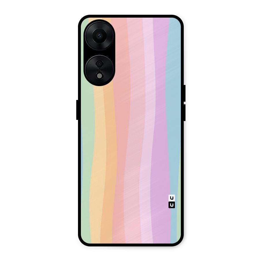 Pastel Curves Metal Back Case for Oppo A78 5G